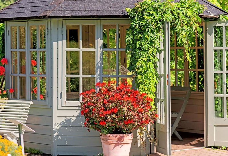 Summer houses start from around £500, and they help to provide extra living space. An extra room in the garden can also double up as a home office by day, and a bar for a garden party in the evening, so a great investment.