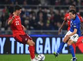 Fabian Schar's Switzerland qualified for the World Cup thanks to help from Northern Ireland's Jamal Lewis (Photo by Claudio Villa/Getty Images)