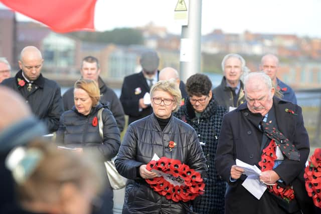 Mission to Seafarers remembrance service. South Tyneside council leader Tracey Dixon.