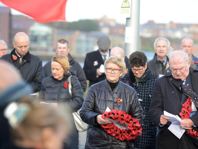 Mission to Seafarers remembrance service. South Tyneside council leader Tracey Dixon.