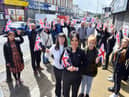 Frederick Street traders are to host a street festival to celebrate the Queens jubilee. From left Cllr Judith Taylor, Sheena Carmichael and Noreen Cooney.
