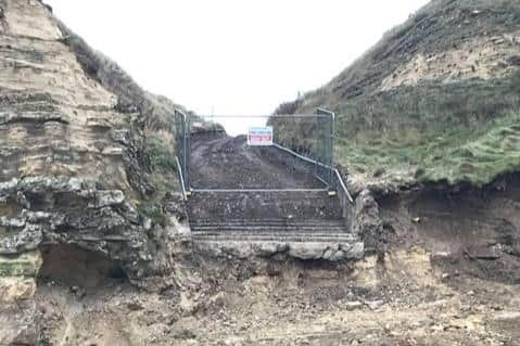 The Redwell Steps have now been completely demolished. Photo by Gary Rivers.