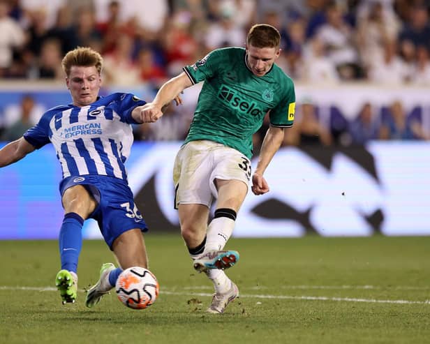 Newcastle United in pre-season action against Brighton & Hove Albion. 