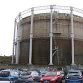 The gas holder has become a local landmark in South Shields over the decades