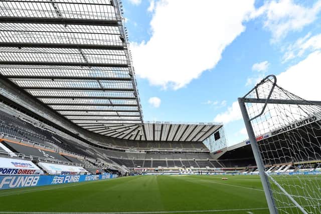 NEWCASTLE UPON TYNE, ENGLAND - JULY 26: (THE SUN OUT, THE SUN ON SUNDAY OUT) Newcastle General View during the Premier League match between Newcastle United and Liverpool FC at St. James Park on July 26, 2020 in Newcastle upon Tyne, England. (Photo by Andrew Powell/Liverpool FC via Getty Images)