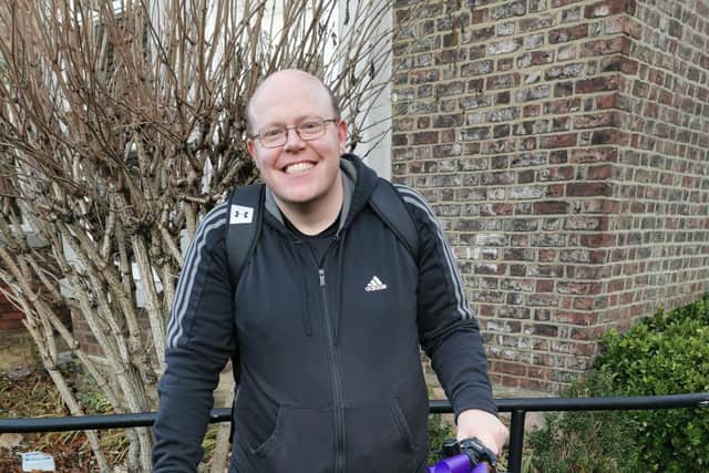 Andrew with his new bike