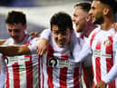 Luke O'Nien celebrates his second-half goal