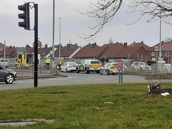 Emergency services attended the scene on John Reid Road, South Shields.