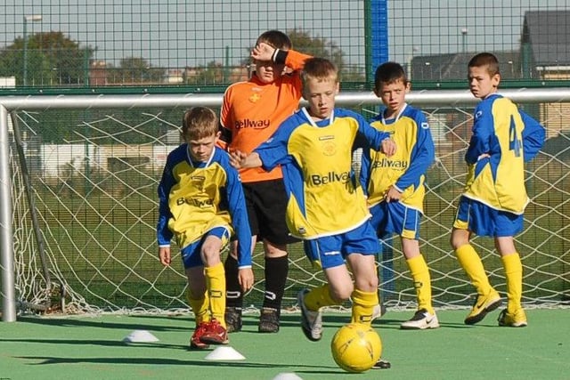 Practising their football skills. Remember this?
