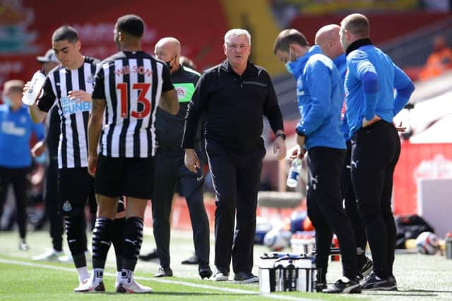 Newcastle United head coach Steve Bruce. (Photo by David Klein - Pool/Getty Images)