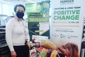 A donation point in Asda South Shields