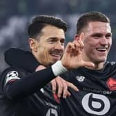 Lille's Portuguese defender Jose Fonte, Lille's Dutch defender Sven Botman (Photo by RONNY HARTMANN/AFP via Getty Images)