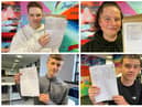 Hebburn Comprehensive students with their GCSE results