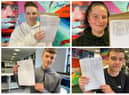 Hebburn Comprehensive students with their GCSE results