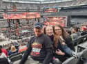 Julie and her husband Chris, along with daughter Jess at Wrestle Mania.