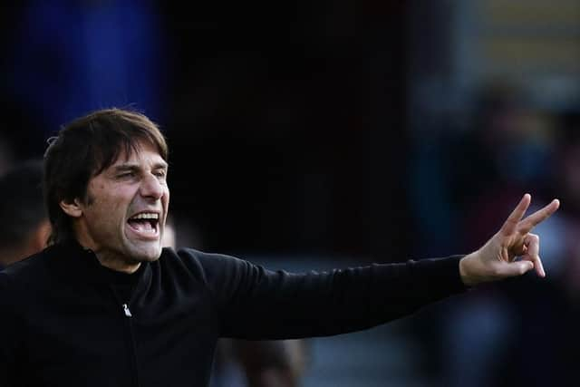 Tottenham Hotspur head coach Antonio Conte gesticulates during the Southampton match.