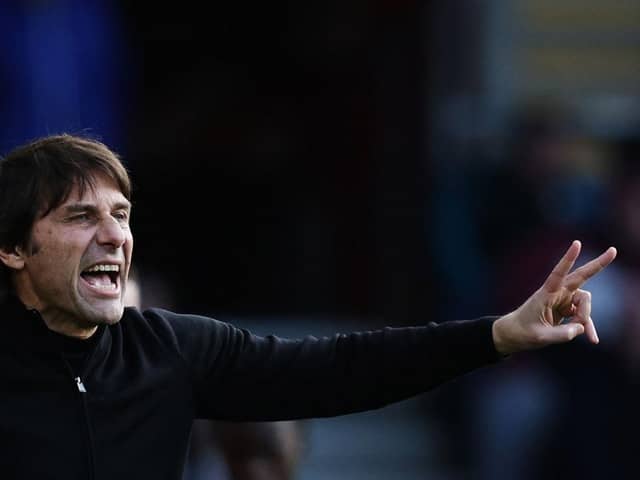 Tottenham Hotspur head coach Antonio Conte gesticulates during the Southampton match.
