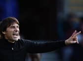Tottenham Hotspur head coach Antonio Conte gesticulates during the Southampton match.