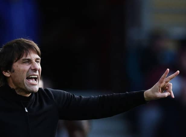Tottenham Hotspur head coach Antonio Conte gesticulates during the Southampton match.