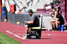 Sunderland boss Lee Johnson at Tynecastle