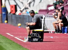 Sunderland boss Lee Johnson at Tynecastle