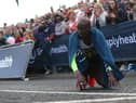 Mo Farah after the 2018 Great North Run. The 2023 edition of the race will be his last. (Photo by Ian MacNicol/Getty Images for Nike)