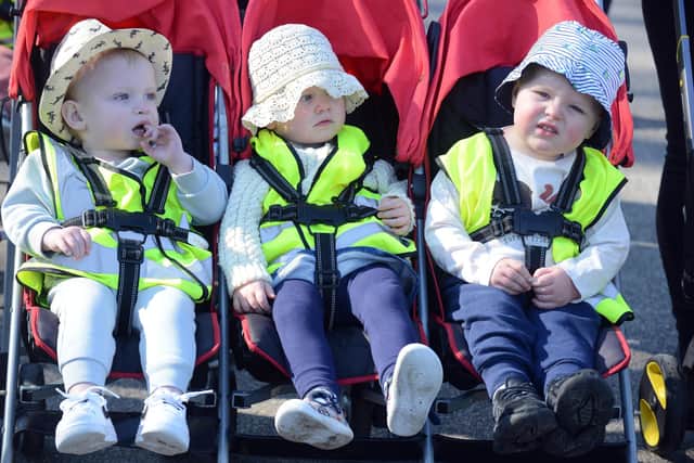 Nurserytime children and staff take part in Wear A Hat Day Parade in South Marine Park.