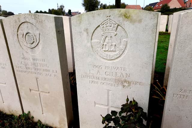 Lawrence was underage when he joined the army in 1914. Tellingly, his headstone does not give his age when he died.