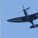 The Spitfire which flew over South Tyneside District Hospital photographed by Mark Moore.