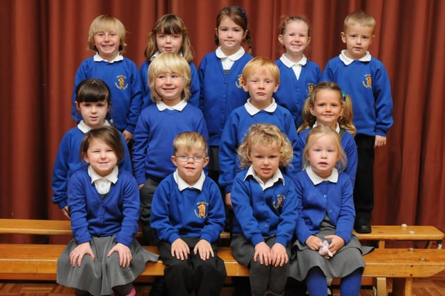 Looking smart in Mrs Malone's reception class at Fellgate Primary School.