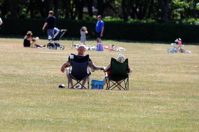 Sunbathing in Bents Park on what was one of the hottest days of the year in 2020.