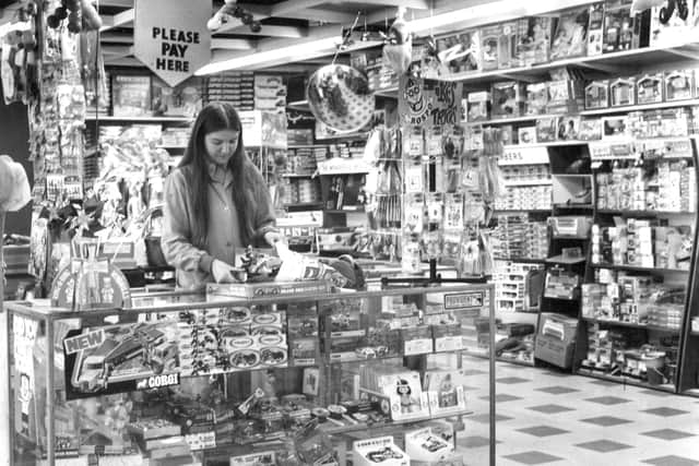 Inside Rippons Shop in the 1970s.