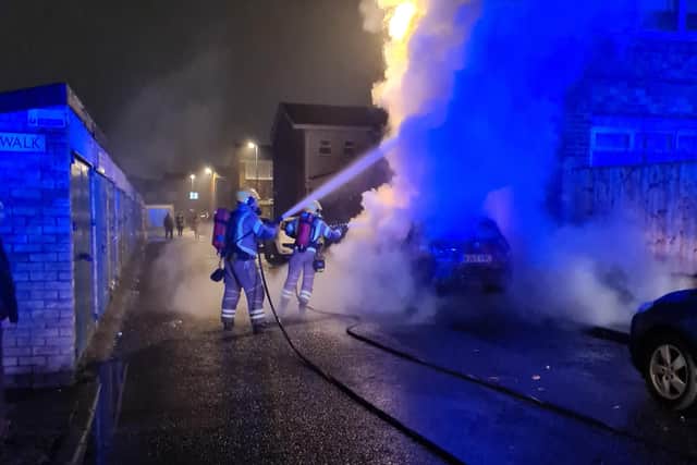 Firefighters deal with an incident in South Shields on Friday, March 4. Picture: Liam Morgan.