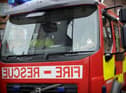 Firefighters are tackling a blaze in Newcastle Quayside