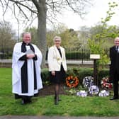 Workers Memorial Day Service attended by the Mayor Cllr Pat Hay, and union representatives Janet Green, Tom Hunter and Martin Smithwhite, with Father Mark Mawhinney, at North Marine Park, South Shieds.