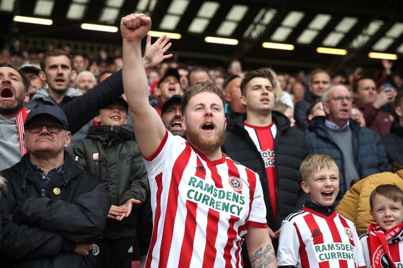 Sheffield United fans show their support in the stands