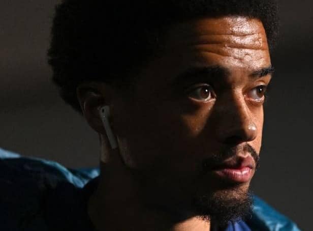 Newcastle United's English-born Northern Irish defender Jamal Lewis arrives for the English Premier League football match between Nottingham Forest and Newcastle United at The City Ground in Nottingham, central England, on March 17, 2023. (Photo by Oli SCARFF / AFP)