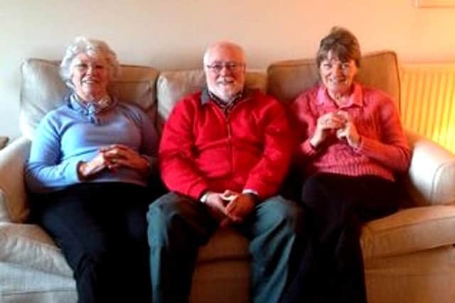 A recent photo of Margaret, Mark and Maureen.