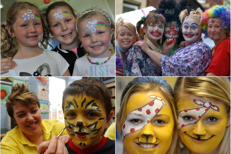 Lots of face painting scenes but can you spot someone you know?