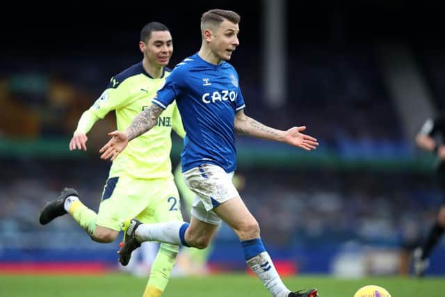Newcastle United are reportedly interested in signing Everton's Lucas Digne in January (Photo by Clive Brunskill/Getty Images)