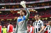 Tim Krul and Steven Taylor take to the field the last time Newcastle United played Benfica at the Estadio da Luz.