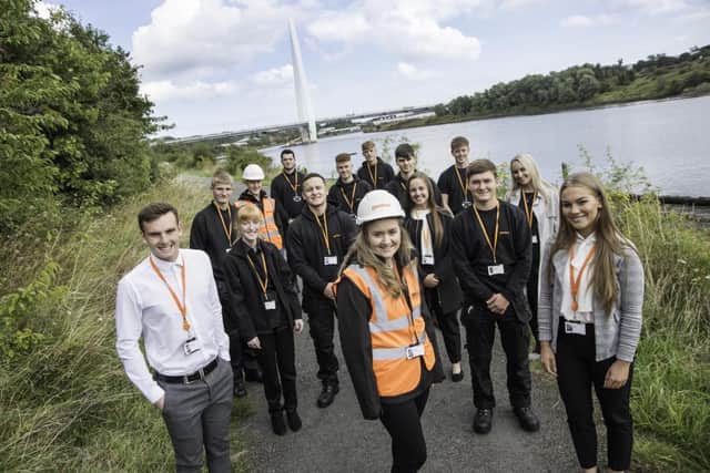 Gentoo's 2019 apprenticeship intake as pictured at the time. Now 14 more opportunities are available.