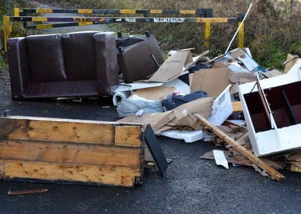 A file picture of a fly-tipping incident in South Tyneside. Chiefs say restrictions at Middlefields are having a 'definite impact' on the problem in the borough