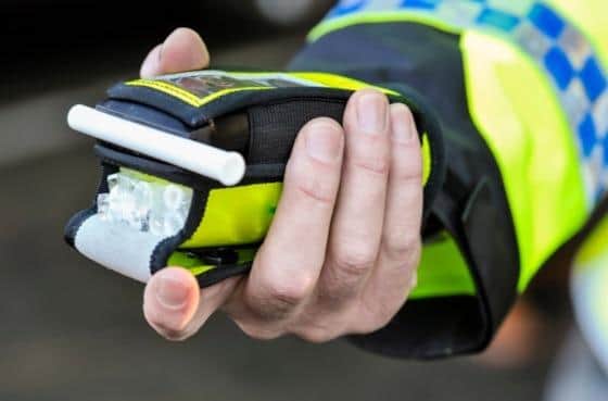 A breathalyser to test for alcohol at the roadside.