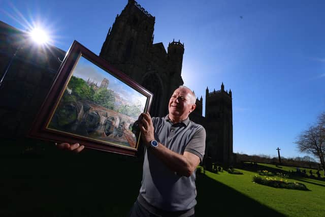 Deryck Simpson's work is being exhibited at Durham Cathedral until mid-May.