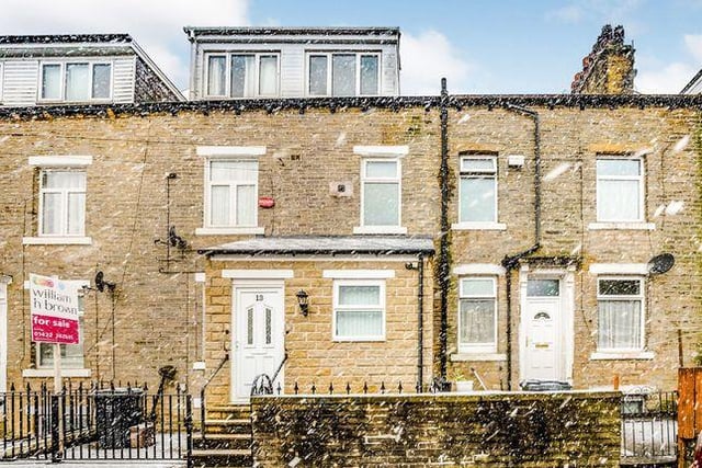 This three-bedroom terrace home, on the market for offers in the region of £90,000 with William H Brown, has been viewed about 875 times.