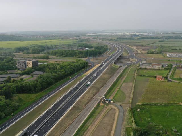 Highways England has shared drone photos taken after the new stretch of A19 opened above Testo's Roundabout at Boldon.