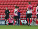 Max Power celebrates his goal.