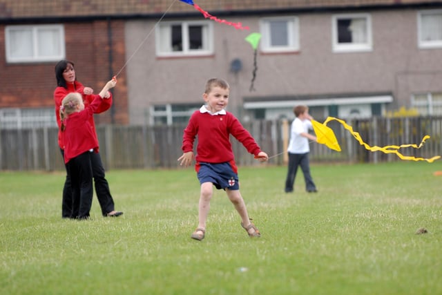 Pupils from Hedworthfield Primary School were pictured flying kites 12 years ago. Remember this?