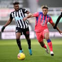 Jamal Lewis believes Newcastle United teammate Allan Saint-Maximin is the best dribbler in the Premier League.  (Photo by ALEX PANTLING/POOL/AFP via Getty Images)